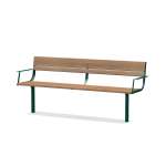 Ławka Latinerkvarteret z podłokietnikiem 4-osobowa